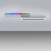 Leuchten Direkt RENDA Lampa Sufitowa LED Srebrny, 2-punktowe, Zdalne sterowanie, Zmieniacz kolorów