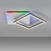 Leuchten Direkt RENDA Lampa Sufitowa LED Srebrny, 2-punktowe, Zdalne sterowanie, Zmieniacz kolorów
