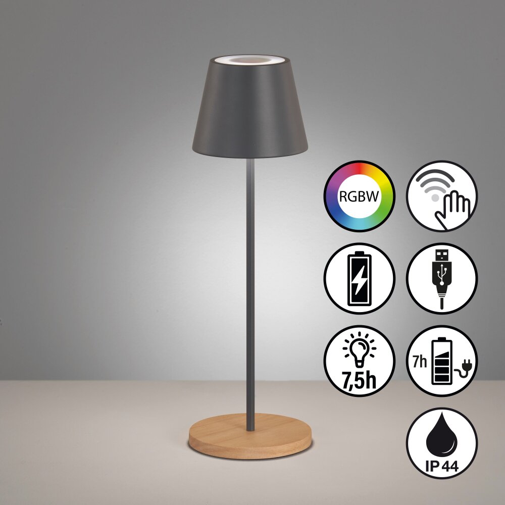 FHL easy Cosenza lampka nocna LED Szary, Ecru, 1-punktowy, Zmieniacz kolorów main product photo