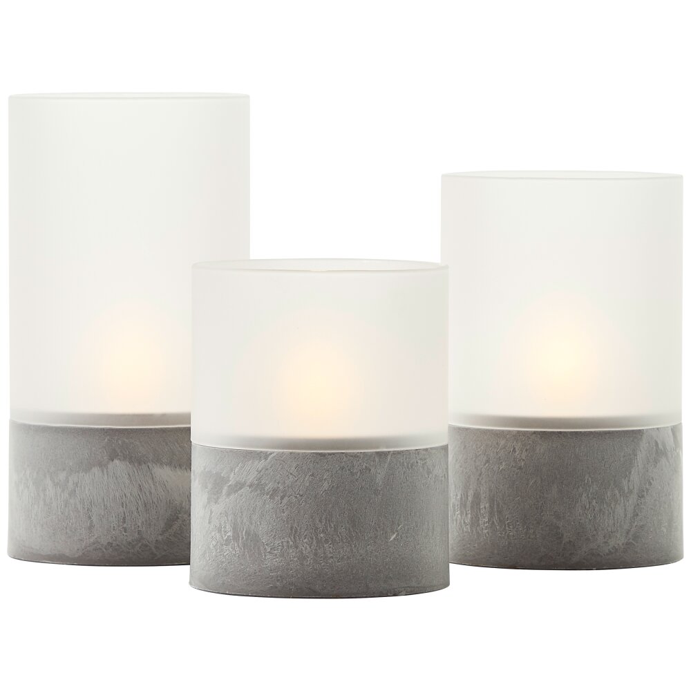 Brilliant Bougie Zewnętrzna lampa stołowa zestaw 3 LED Szary, 1-punktowy main product photo
