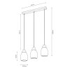 Nacimiento Lampa Wisząca Jasne drewno, 3-punktowe