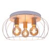 Orosmayo Lampa Sufitowa jasne drewno, 3-punktowe