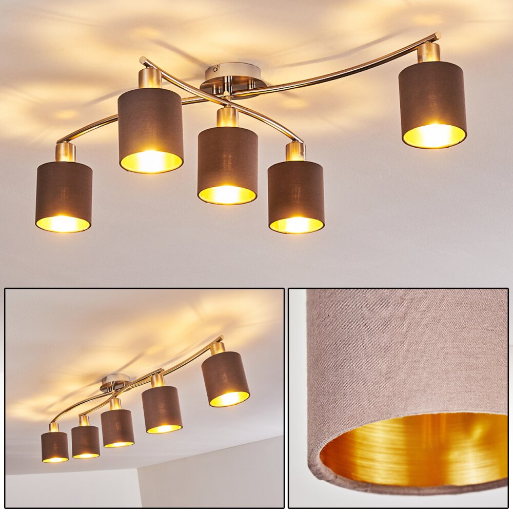 Glane Lampa Sufitowa Nikiel matowy, 5-punktowe main product photo