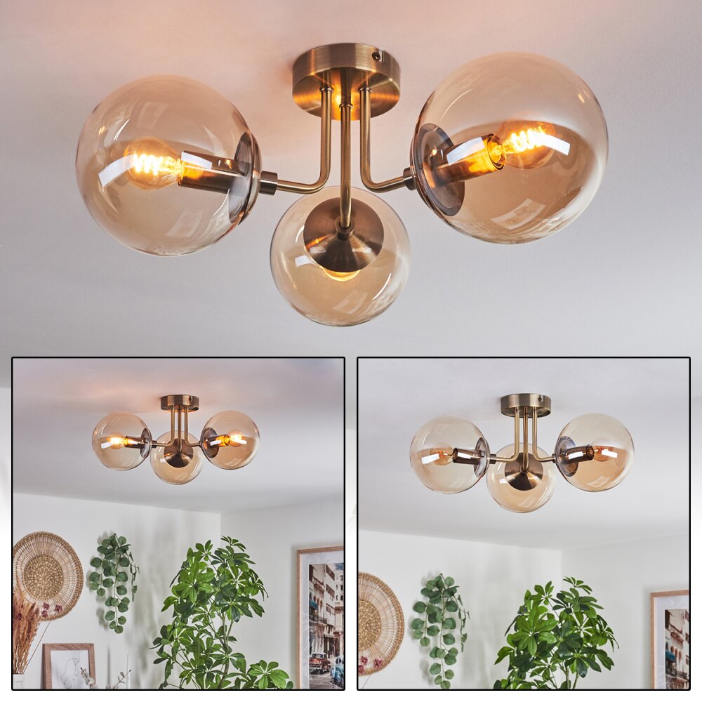 Cabalonga Lampa Sufitowa Stary mosiądz, 3-punktowe main product photo