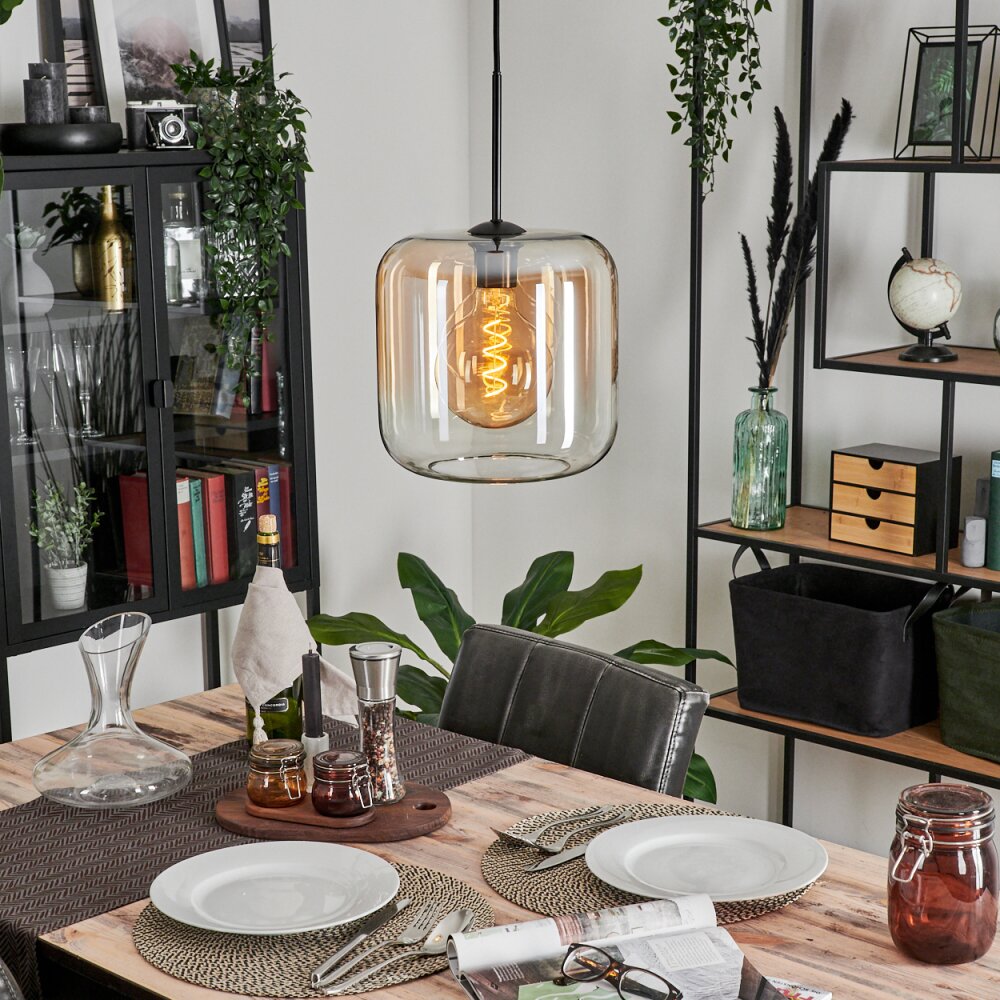 Lauden Lampa Wisząca Szkło 25cm W kolorze bursztynu, Przezroczysty, 1-punktowy main product photo
