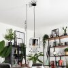 Lauden Lampa Wisząca Szkło 25cm Chrom, Przezroczysty, Przydymiony, 1-punktowy