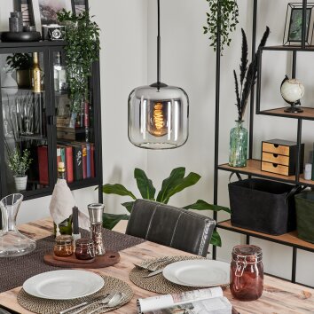 Lauden Lampa Wisząca Szkło 20cm Przezroczysty, Przydymiony, 1-punktowy