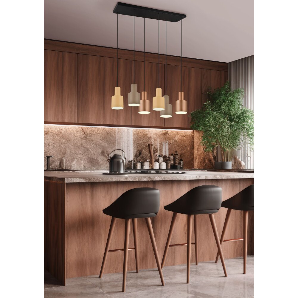 Trio AGUDO Lampa Wisząca Czarny, 6-punktowe main product photo