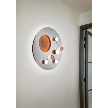 Trio Zodiac Lampa Sufitowa LED Szczotkowany aluminium, Złoty, 1-punktowy