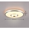 Reality Realta Lampa Sufitowa LED Szczotkowany aluminium, 2-punktowe, Zdalne sterowanie, Zmieniacz kolorów