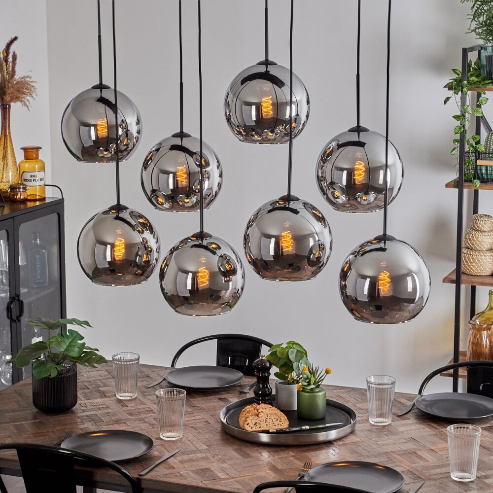 Koyoto Lampa Wisząca - Szkło Chrom, Przydymiony, 8-punktowe main product photo