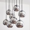 Koyoto Lampa Wisząca - Szkło chrom, przydymiony, 8-punktowe