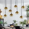 Koyoto Lampa Wisząca - Szkło Złoty, Przezroczysty, 8-punktowe