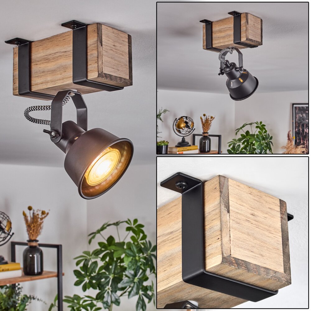 Safari Lampa Sufitowa Ecru, Czarny, 1-punktowy main product photo