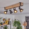Safari Lampa Sufitowa Ecru, Czarny, 4-punktowe