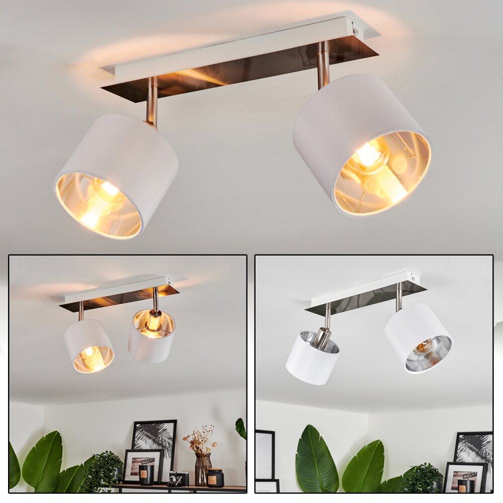 Tibro Lampa Sufitowa Nikiel matowy, Biały, 2-punktowe main product photo