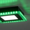Leuchten-Direkt ACRI Lampa Sufitowa LED Czarny, 2-punktowe, Zdalne sterowanie