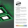 Leuchten-Direkt ACRI Lampa Sufitowa LED Czarny, 2-punktowe, Zdalne sterowanie
