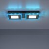 Leuchten-Direkt ACRI Lampa Sufitowa LED Czarny, 2-punktowe, Zdalne sterowanie