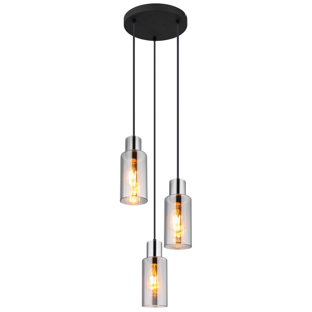 Globo Lampa Wisząca Czarny, 3-punktowe main product photo