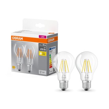 Osram LED E27 4 Watt 2700 Kelvin 470 Lumen zestaw dwóch