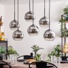 Koyoto Lampa Wisząca - Szkło chrom, przezroczysty, przydymiony, 6-punktowe