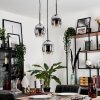 Vevino Lampa Wisząca - Szkło Chrom, Przezroczysty, Przydymiony, 3-punktowe