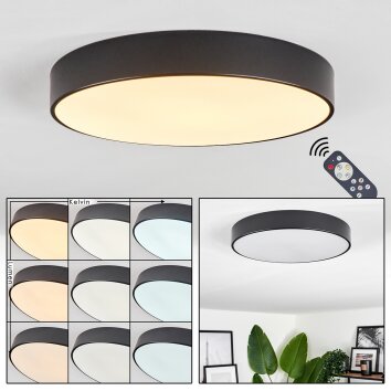 Diagonal Lampa Sufitowa LED Czarny, 1-punktowy, Zdalne sterowanie