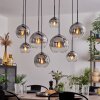 Koyoto Lampa Wisząca - Szkło przezroczysty, przydymiony, 8-punktowe