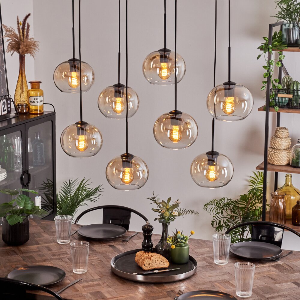 Apedo Lampa Wisząca - Szkło W kolorze bursztynu, Przezroczysty, 8-punktowe main product photo