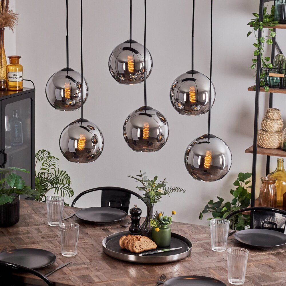 Koyoto Lampa Wisząca - Szkło Chrom, Przydymiony, 6-punktowe main product photo