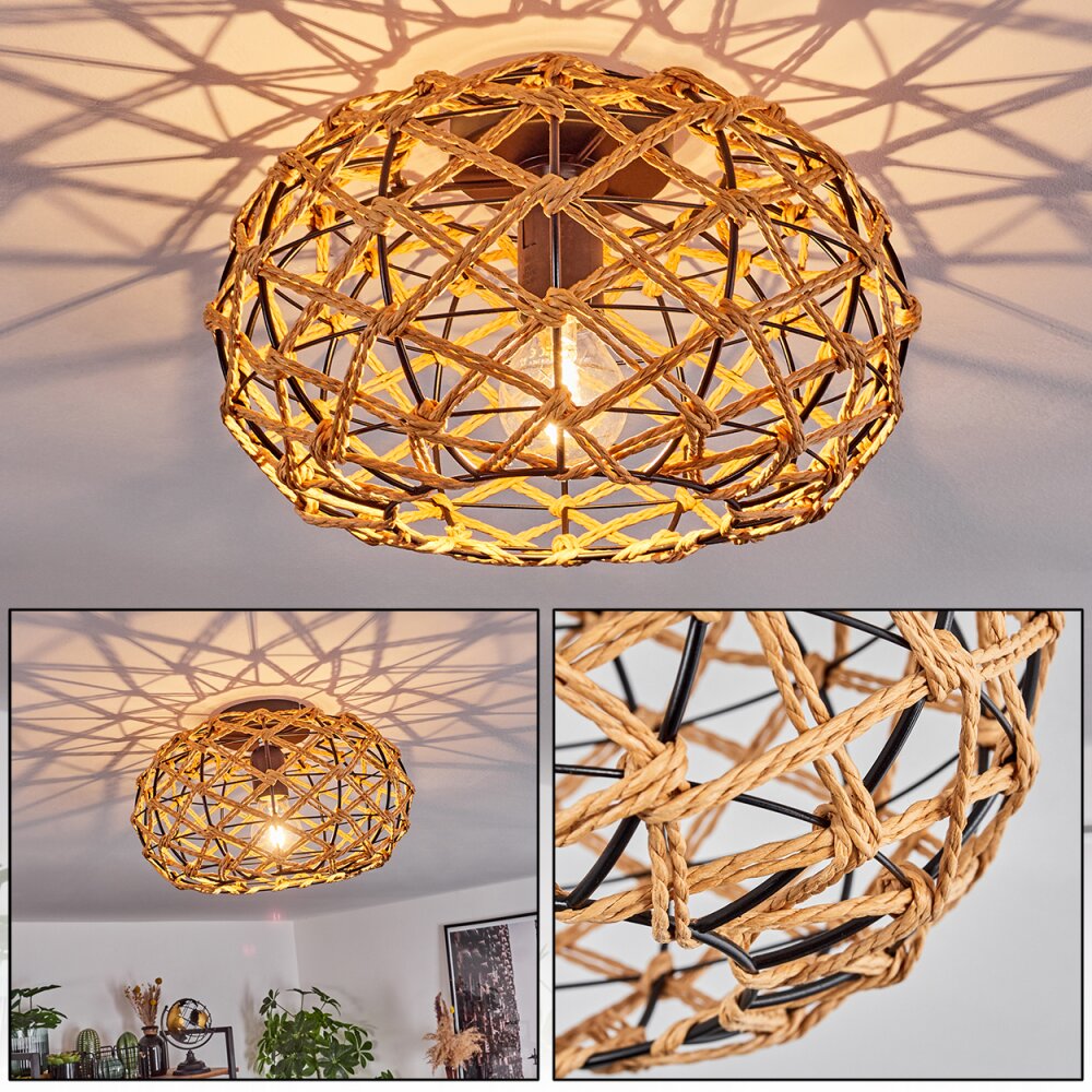 Mulstrand Lampa Sufitowa Ecru, Czarny, 1-punktowy main product photo