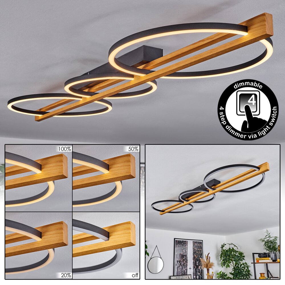 Carcano Lampa Sufitowa LED Czarny, 3-punktowe main product photo