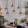 Koyoto Lampa Wisząca - Szkło przezroczysty, przydymiony, 6-punktowe