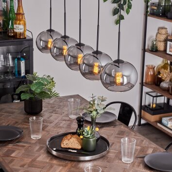 Apedo Lampa Wisząca - Szkło Przydymiony, 5-punktowe