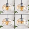 Apedo Lampa Wisząca - Szkło bursztynowy, przezroczysty, 5-punktowe
