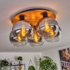 Koyoto Lampa Sufitowa - Szkło Ecru, Czarny, 5-punktowe