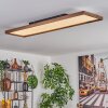 Longvic Lampa Sufitowa LED Wygląd drewna, Czarny, 1-punktowy