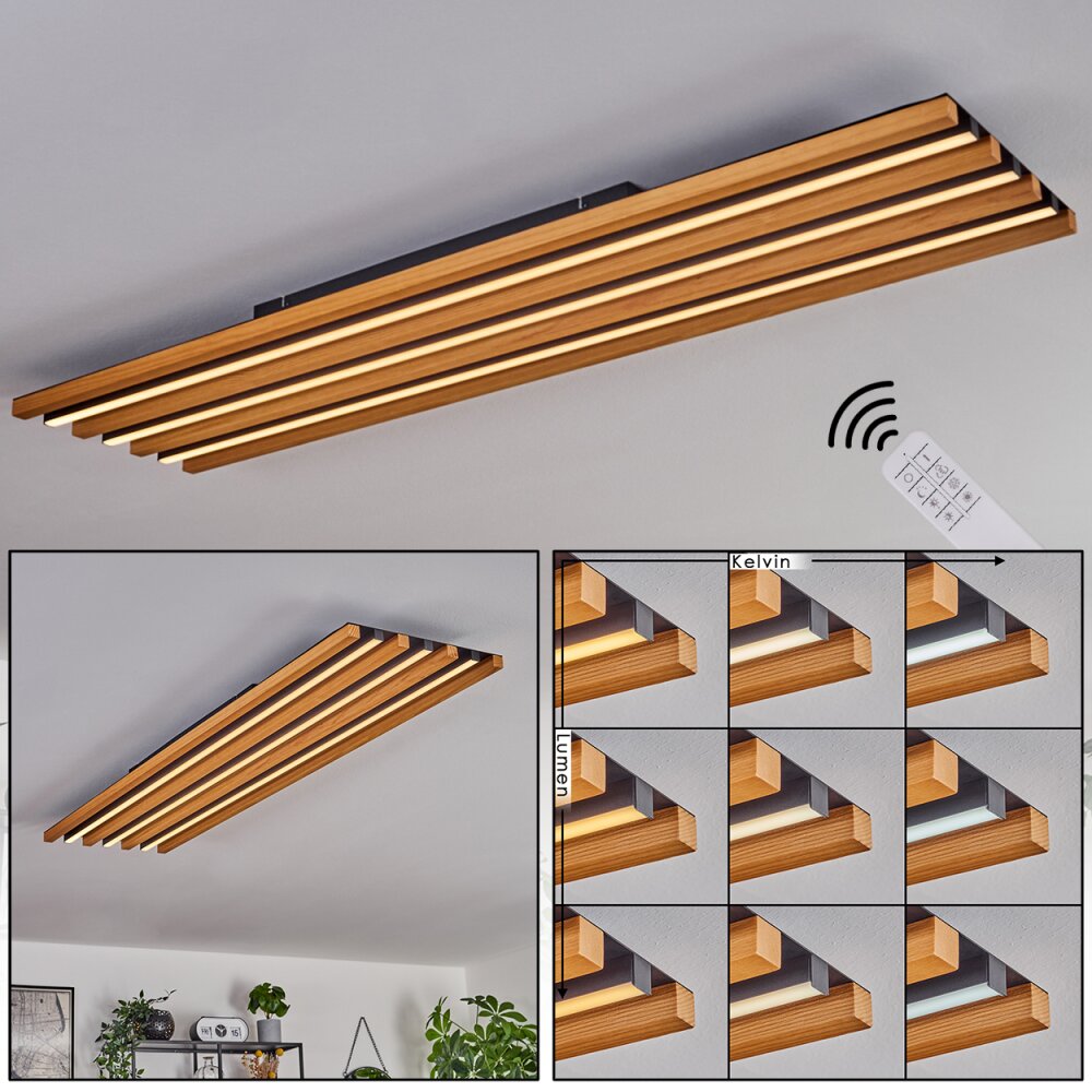 Favorina Lampa Sufitowa LED Ecru, Czarny, 1-punktowy, Zdalne sterowanie main product photo