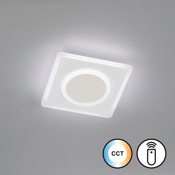 Fischer & Honsel Bisi Lampa Sufitowa LED Biały, 1-punktowy, Zdalne sterowanie