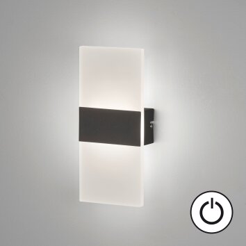 Fischer & Honsel Foder Lampa ścienna LED Czarny, 1-punktowy