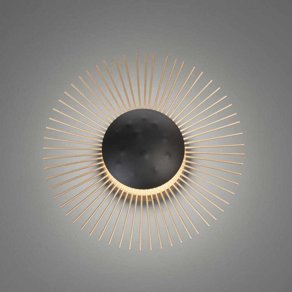 Fischer & Honsel Varras Lampa ścienna LED Czarny, 1-punktowy main product photo