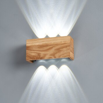 Fischer & Honsel SHINE-WOOD Lampa ścienna LED Ecru, 6-punktowe
