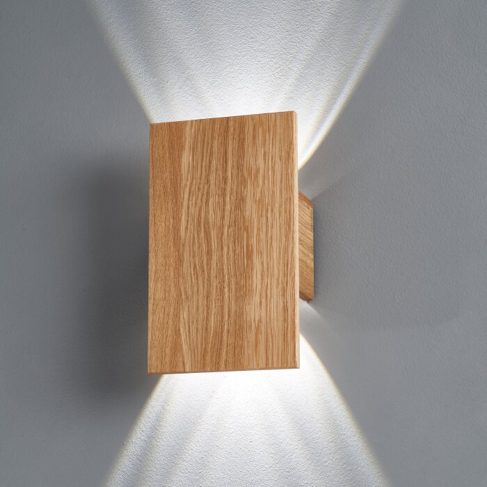 Fischer & Honsel SHINE-WOOD Lampa ścienna LED Ecru, 4-punktowe