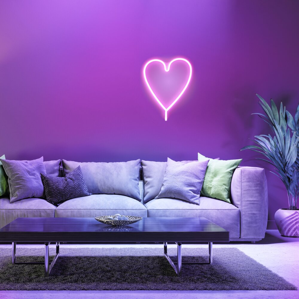 Leuchten-Direkt NEON-HERZ Lampa dekoracyjna LED Kolorowy, 1-punktowy main product photo