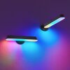 Reality GAME lampka nocna - Zestaw 2 LED Czarny, 2-punktowe, Zdalne sterowanie