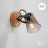 JUST LIGHT GERDA LANGSTRÖM Lampa ścienna kolory naturalne, czarny, 1-punktowy