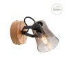JUST LIGHT GERDA LANGSTRÖM Lampa ścienna kolory naturalne, czarny, 1-punktowy