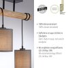 JUST LIGHT GERDA TRIBU Lampa Sufitowa kolory naturalne, czarny, 2-punktowe