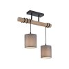 JUST LIGHT GERDA TRIBU Lampa Sufitowa kolory naturalne, czarny, 2-punktowe